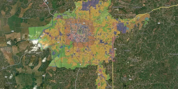 Thrissur Masterplan 2039: AMRUT Zone Check and Land Use Guide map