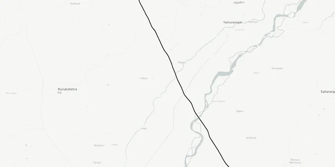Ambala - Shamli Expressway map