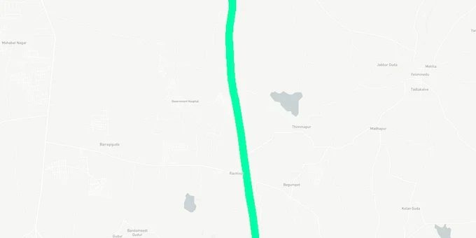Ratan Tata Road: Raviryal-Amangal Greenfield Radial Road map