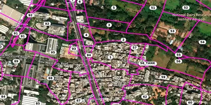 Survey Numbers in Ladakh map